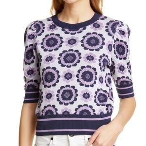 Kate Spade Geo Floral Crop Sweater
